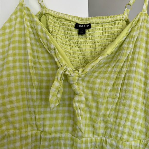 Torrid Plaid Babydoll Tank Top - Size 2 - Picture 3 of 8